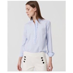 🍄HP🍄ANN TAYLOR LOFT XXSP RUFFLE SOFTENED TOP